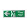 VSafety Fire Exit-Fire Exit Arrow Left Sign - 300mm x
