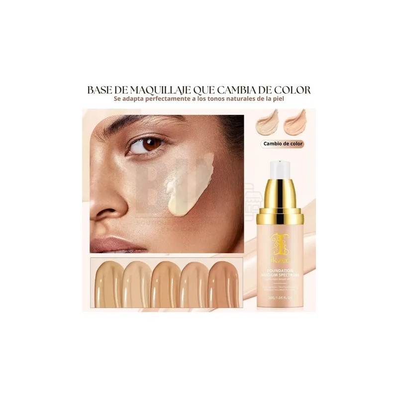 Base De Maquillaje Ikzee Fundation Medium 30ml Kit 2pz