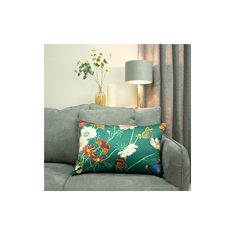 Paoletti Wild Fauna Cushion Cover, Emerald, 40 x 60 cm