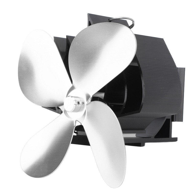 Wall Mounted Fireplace Fan 4 Blade Heat Powered Wood Stove