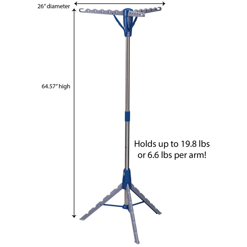 Household Essentials 5009-1 Collapsible Portable Indoor Tripod Clothes Drying Rack