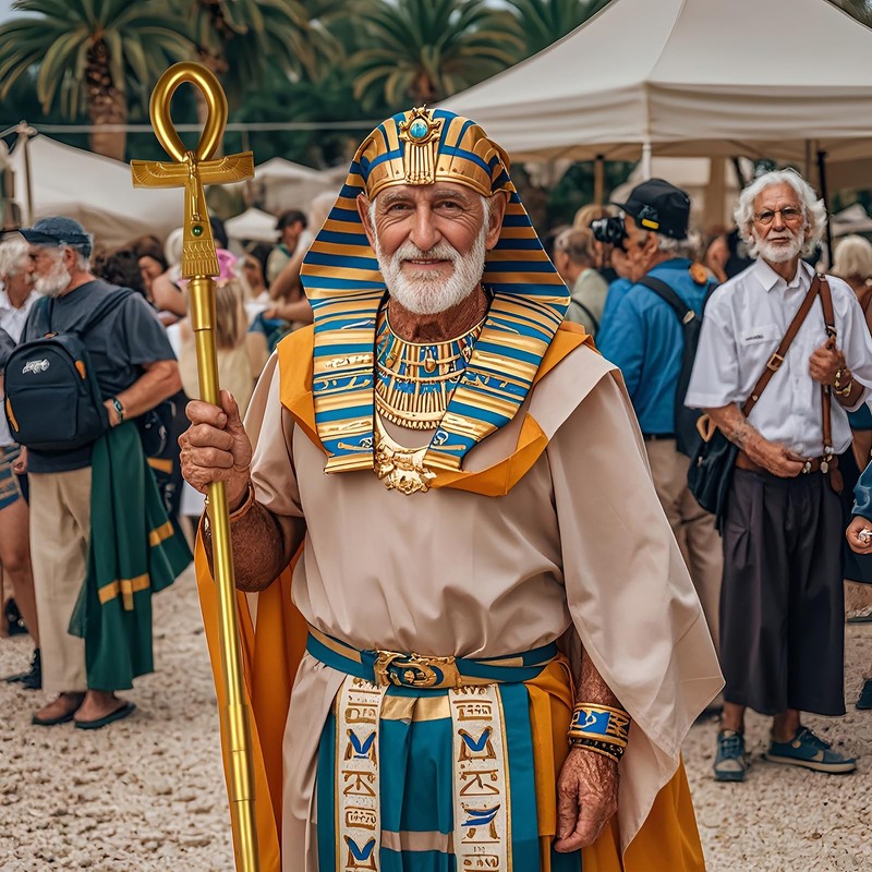 VZQI 64 in Handheld Staff Prop Egyptian Ankh Walking Scepter