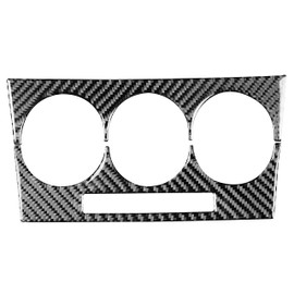 Real Premium Carbon Fiber Compatible with Mazda 3 i Sport/Touring/Grand Touring 2010 2011 2012 2013 Sedan Hatchback Accessories Car Dash AC Climate Control Panel Cover Interior Trim 2PCs Black