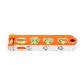 Swanson Tool Co TL041M 6 Inch Savage Magnetic Billet Torpedo Level with Brass Pipe Clamp, 6 Inches and 15 Centimeters Orange