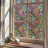JiffDiff Stained Glass Window Film Privacy Decorative Tinting Film for
