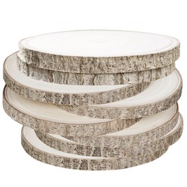 Sancodee 8 Pcs Large Unfinished Wood Slices, 12-13 Inches Wood Slabs for Centerpieces Natural Wooden Circle, DIY Wood Centerpieces for Tables Wedding Party Door Sign Decor