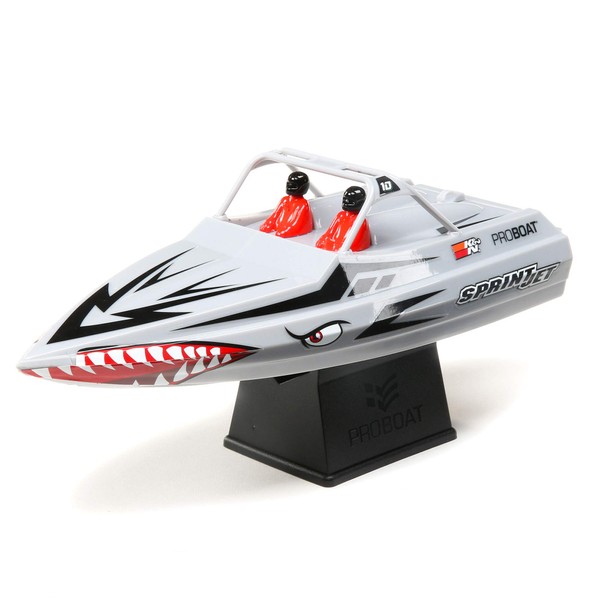 Pro Boat Sprintjet 9" Self-Righting Deep-V Jet Boat Brushed RTR Ready to Run Silver PRB08045T1