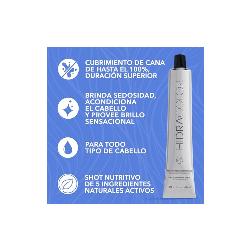 HIDRACOLOR Tono 7.44 Rubio Cobrizo Profundo Tinte Permanente Hidratante 90ml