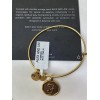 Alex and Ani Initial F Wire Rafaelian Gold Charm Bangle