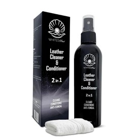 WHITES PEARL Leather Cleaner and Conditioner 8.5oz – 2 in 1 Leather Care Formula, Leather Cleaner for Purses, Leather Protectant, Grease And Stain Remover
