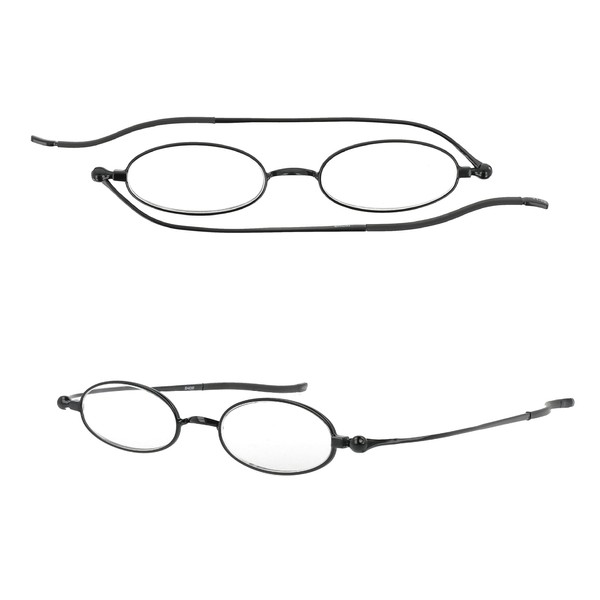 [SHIORI] 老眼鏡 薄型リーディンググラス SI-01SA-1+3.00 オーバル ブラック