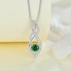 Aprila Women Infinity Necklace 925 Sterling Silver Twist Pendant with