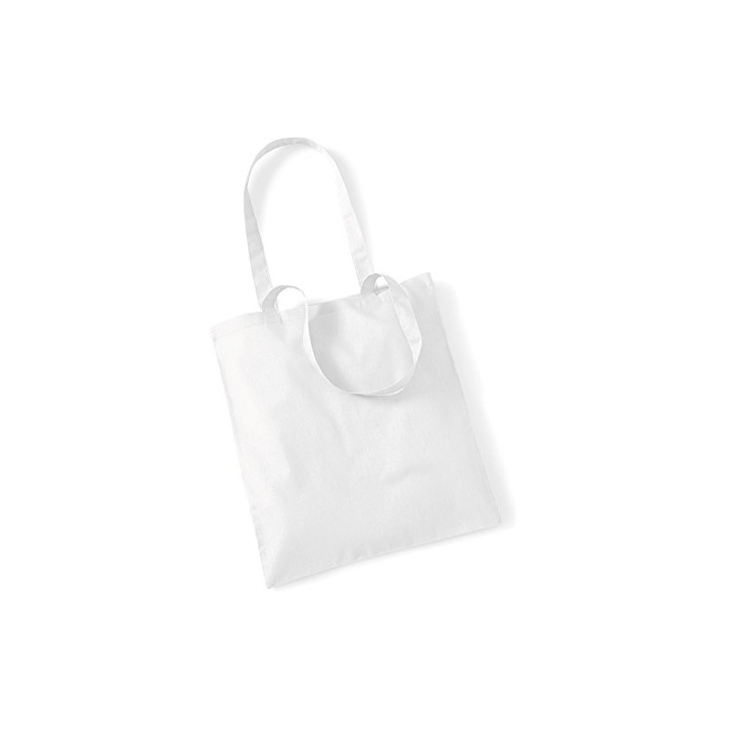 Westford Mill Unisex's WM101WHIT Wm101 Promo Bag for Life-White One