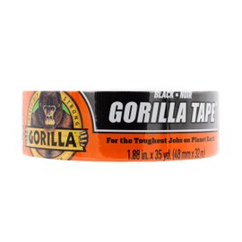 Gorilla Gorilla Duct Tape, Black Tape, 1.88" x 35 yd (Pack of 1) - Heavy Duty and Weather Resistant for Indoor or Outdoor
