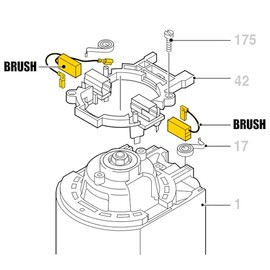 Escobillas de carbón 1617014135 para Bosch Hammer GBH 7 DE/GBH 7-45 DE/GBH 7-46 DE S20G A69 Juego de repuesto de cepillos – 4 unidades