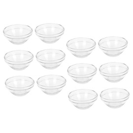 IWOWHERO 12pcs Glass Mixing Bowls for DIY Facial Masks Essential Oils Portable Washable and Skin-Friendly Bowls for Home and Professional Use