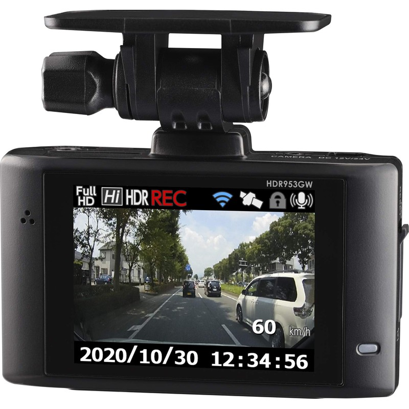 Comtec HDR953GW Front and Car 2 Cameras, Drive Recorder, Equipped