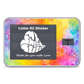 MySweetStitch Tandem t:slim X2 sticker, Happy Holi, made in Germany