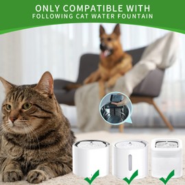 12 Pack Cat Water Fountain Sponge Filters, Replacement Foam Filters for 67oz/2L Pet Fountain 65oz/1.85L Dog Drinking Fountain