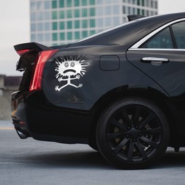 Autodomy Coyote Funny Tuning Plaster Car Sticker, Smart Repair for Dent, Scratches, Bumps and Paint Scratches, Pack of 2, for Car or Motorcycle