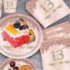 13th Birthday Party Supplies-13th Birthday Party Tableware Complete Pack Rose
