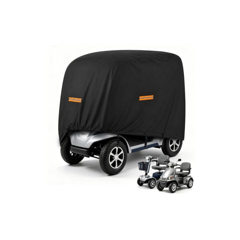 Heavy Duty 840D Mobility Scooter Cover Waterproof (BLACK, L(49 x