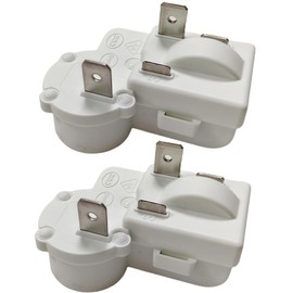 2 Pin Refrigerator Compressor PTC Starter Relay Overload Protector for Danby Haier Midea Mini Freezer Fridge, Replacement for ZHB69 120P15 ZHB60 120P15, 2 Pack