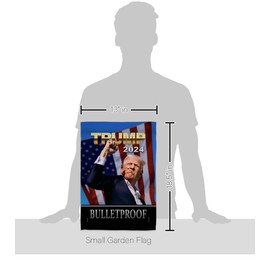 Bulletproof Trump Shooting Flag Holder Kit Wall Hanging Decor Tapestry Home Room Poster Election 2024 President 47 MAGA Garden Sign Outdoor Patriotic Decoration Republican Gift Made in USA