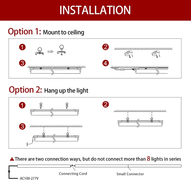 Kihung (Pack of 8) LED Grow Lights, 2FT T8 Grow