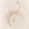 [Exclusive] Gold & Deer 14KGP Tear Drop Cubic Necklace White