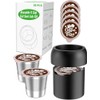 Reusable Capsule Kit, refillable coffee pods with 50 Pcs Aluminum