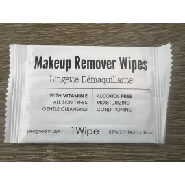 World Amenities 50 Packs Cleansing Makeup Remover Wipes Travel Size Individually Wrapped