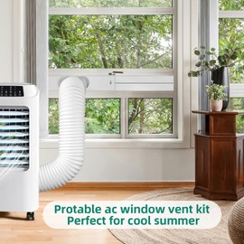 cocobeen Portable Air Conditioner Window Kit - Adjustable Universal Window Seal AC Vent Kit with 5.9” Exhaust Hose for Sliding Vertical/Horizontal Windows