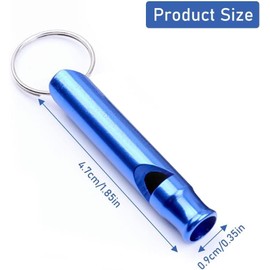 7 Pcs Emergency Survival Whistle, Outdoor Survival Whistle, Outdoor Camping Whistle, Aluminum Survival Whistle, Suitable for Emergency, Dog Walking (Black+Green+Silver+Blue+Red+Gold+Purple, 68*47mm)