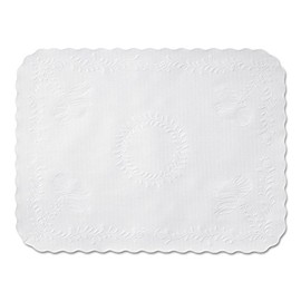 Hoffmaster Scalloped Edge Traymat 12.75" x 16.625" White, 1,000 ct