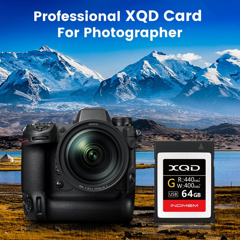 INDMEM 64GB XQD Memory Card Premium High Speed G Series