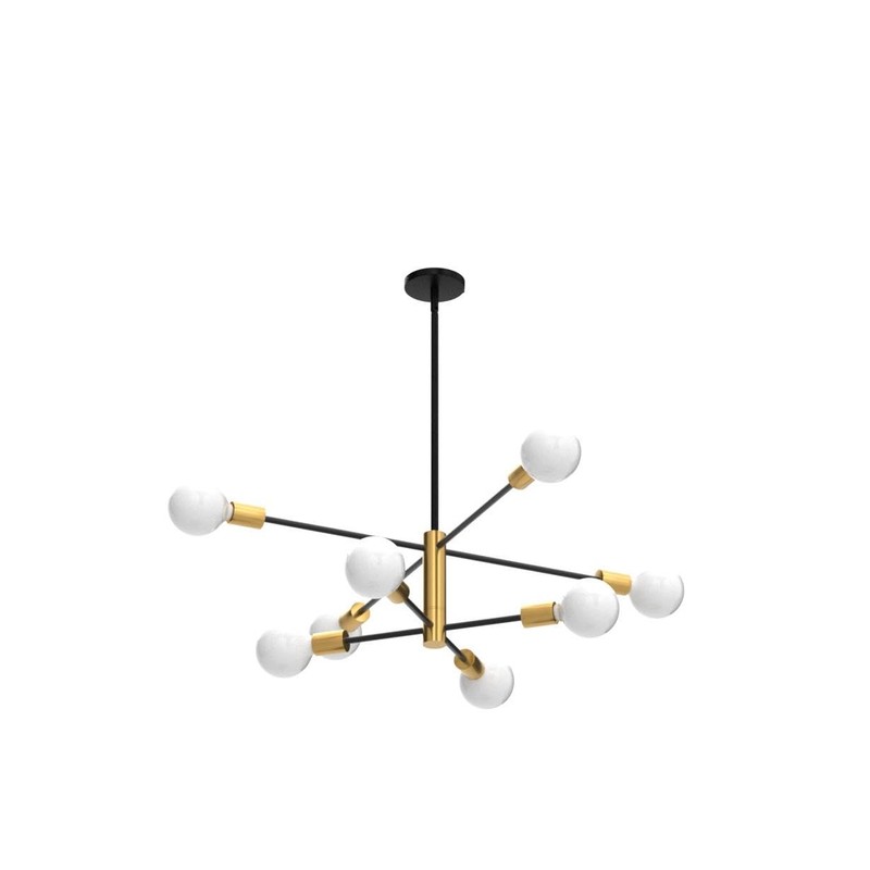 KAISITE Modern Sputnik Chandelier - 8-Light Ceiling Light Fixture Height