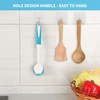 Dish Brush with Handle, 2 Pack Scrub Brushes with Built-in