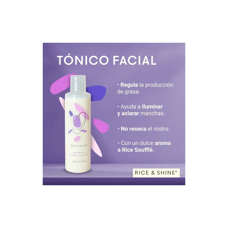 Rice & Shine Tónico Facial Agua De Arroz Con Vitamina