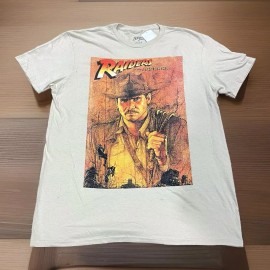 Mad Engine Indiana Jones Men's Raiders of The Lost Ark Distressed Poster T-Shirt Large