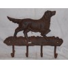CAST IRON RUST FINISH POINTER / SETTER DOG COAT HOOK