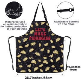 JNIAP Pierogi Maker Apron - Queen and Lover Gifts, Polish Poland Dumplings Gift (No Red)