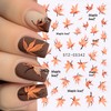 10 Sheets Fall Nail Art Stickers Decals Thanksgiving Nails Decals