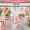 DDhayyp Clothes Drying Hanger with 32 Clips, Foldable Design Multi-Functional