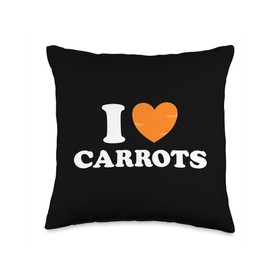 Love Carrots Funny Beta Carotene Favorite Vegetable Food Fan Throw Pillow