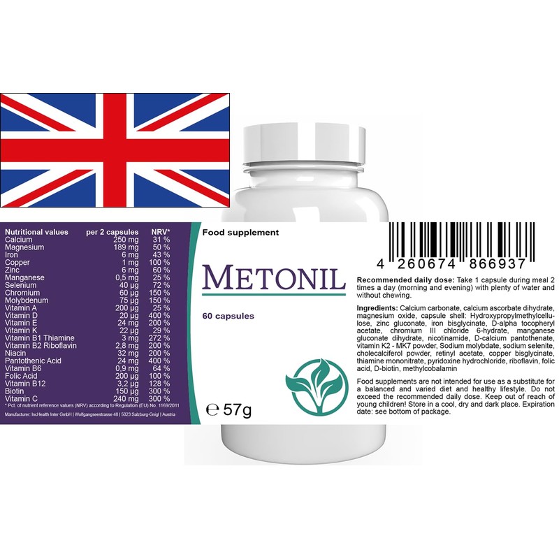 Metonil - 120 capsules (2 x 60 capsules), pack of