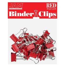 JAM Paper® - pequeño Color Clips carpeta de 19 mm (0,75 ppp) - 25 Clips carpeta por paquete