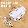2 Pcs White Push to Open Door Catches,Spring Release Push