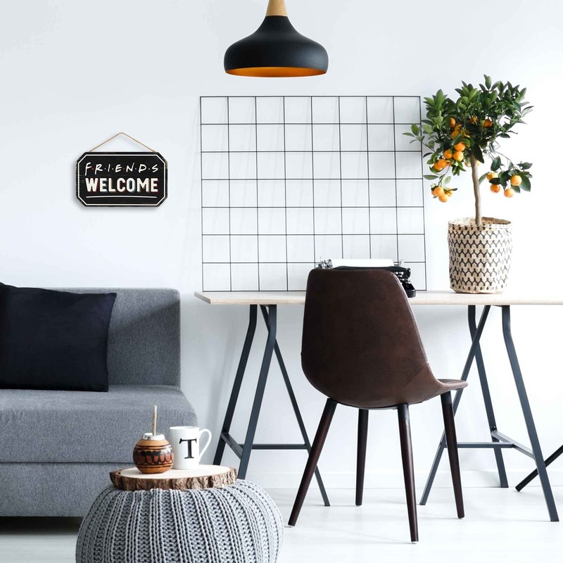 Friends Welcome Hanging Wood Wall Decor - Featuring the Logo