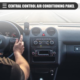 X AUTOHAUX Car Central Control Air Conditioning Panel Cover Trim, Interior Decoration Accessories, for Honda Ridgeline 2017-2023, ABS, Carbon Fiber Pattern Black